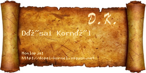 Dósai Kornél névjegykártya